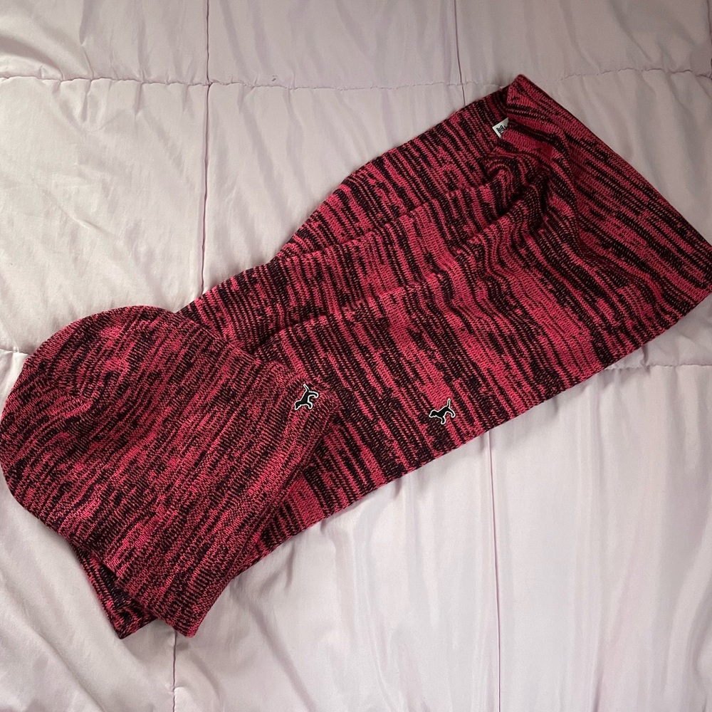VS Pink Hat and Scarf Set